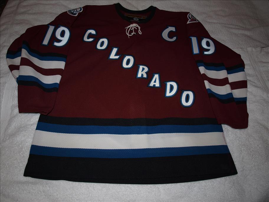 Joe Sakic and Peter Forsberg Colorado Avalanche Signed Game Issued/ Replica  Authentic Jerseys